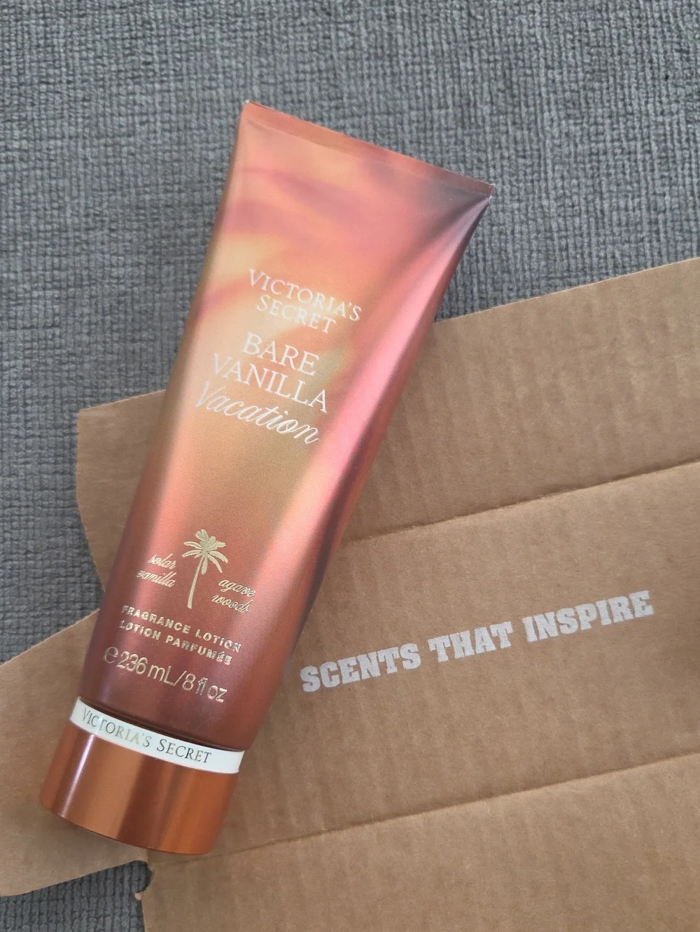 Victoria's Secret Bare Vanilla Vacation Lotion - Copper Pink